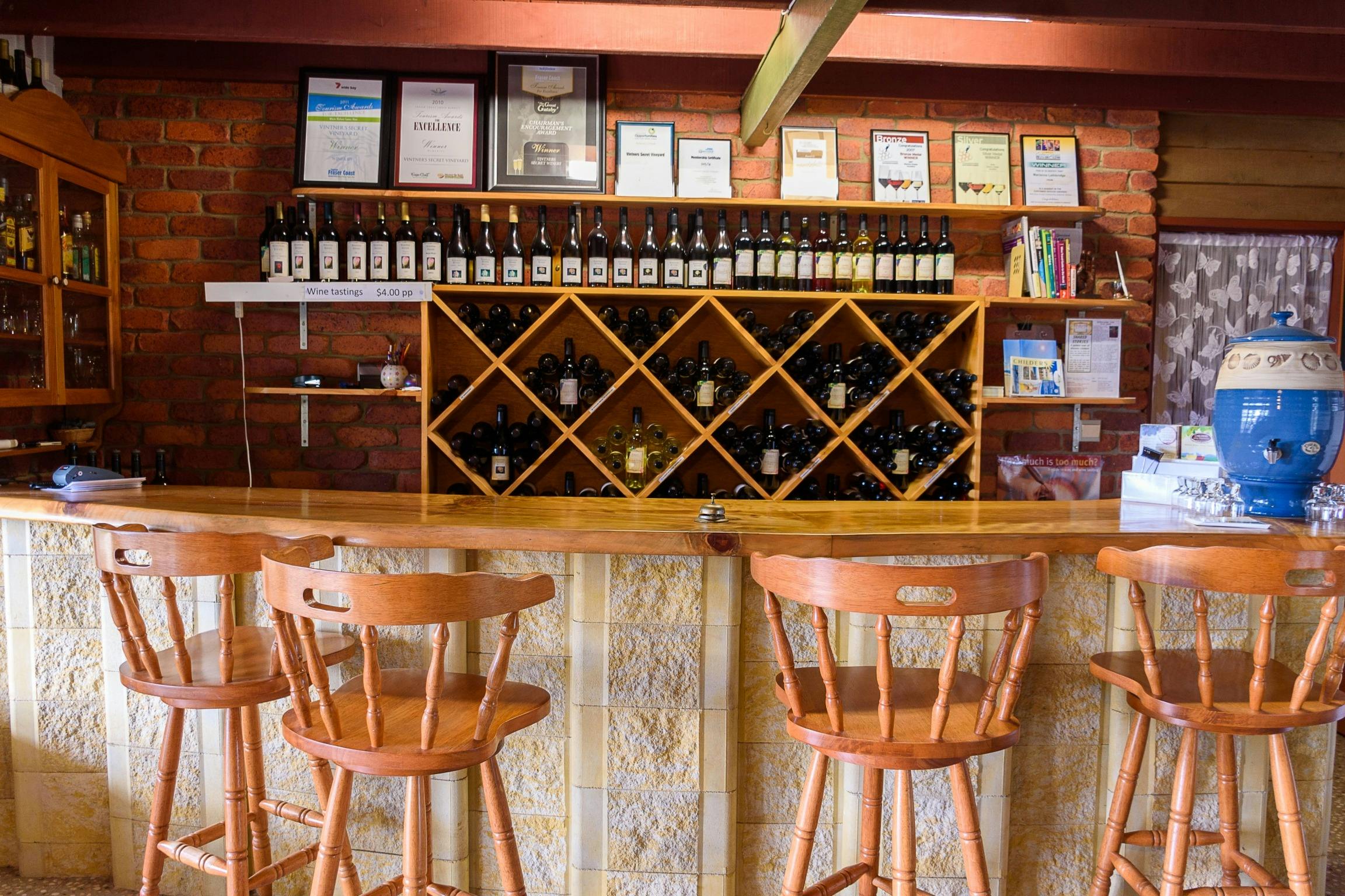 Bar at Vintners Secret Winery