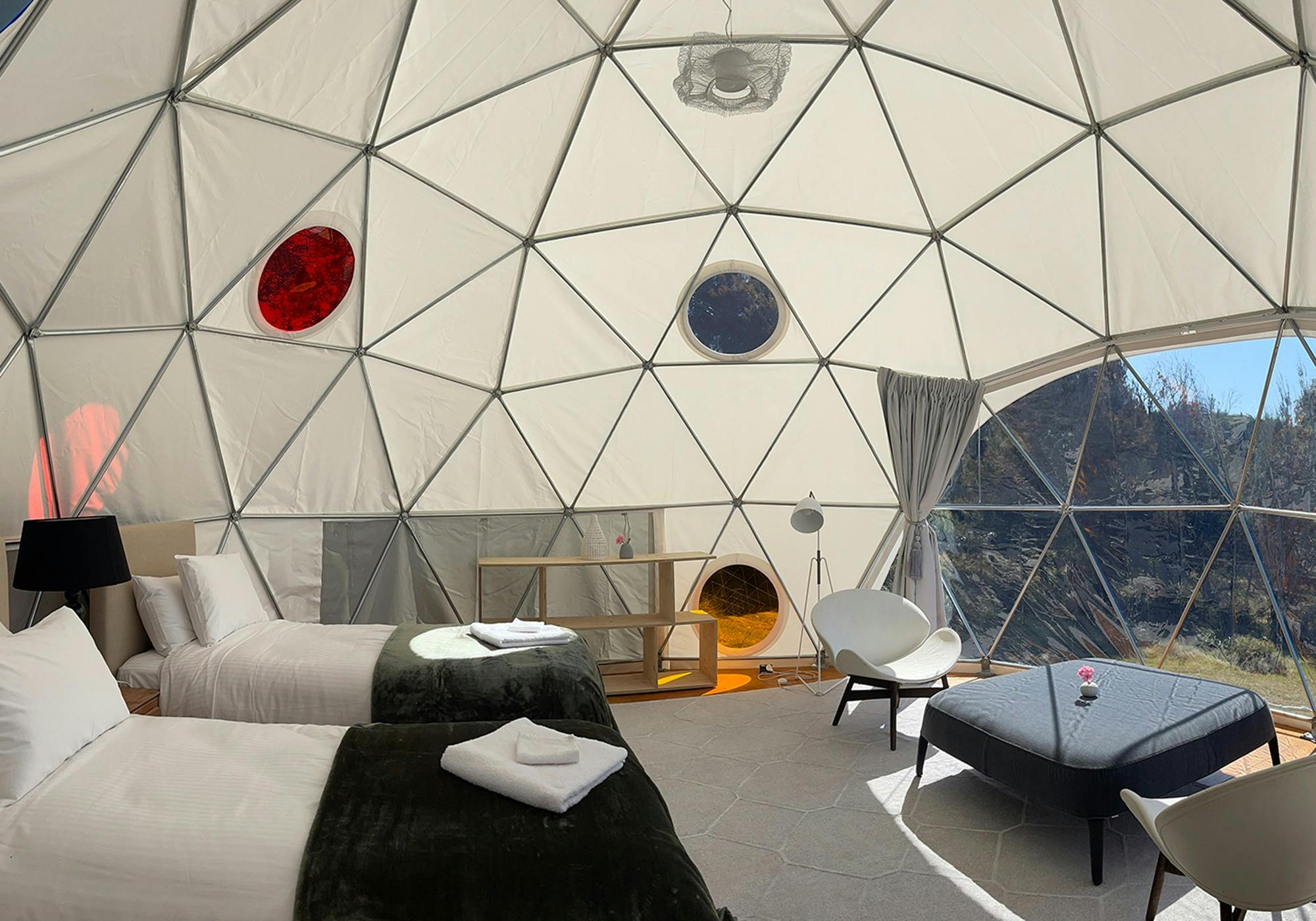 4 luxury glamping domes available
