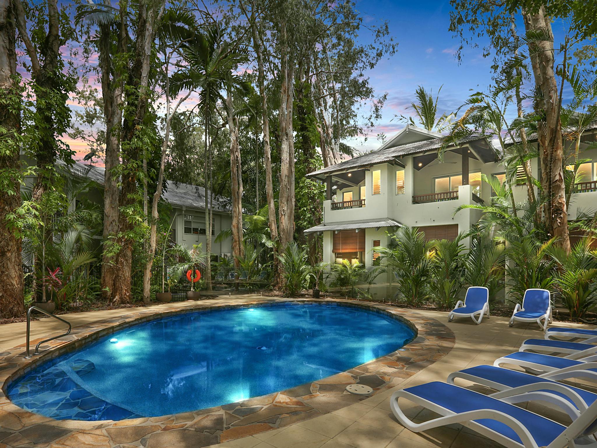 The heated outdoor pool The heated outdoor pool