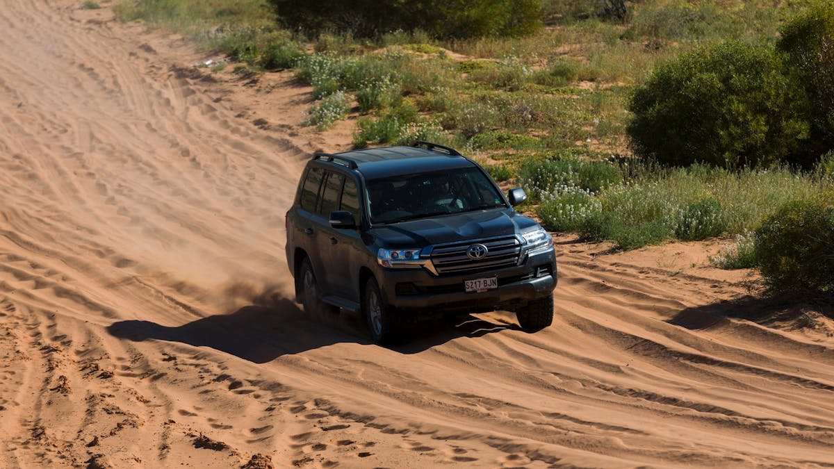 Toyota four-wheel-drive near Birdsville