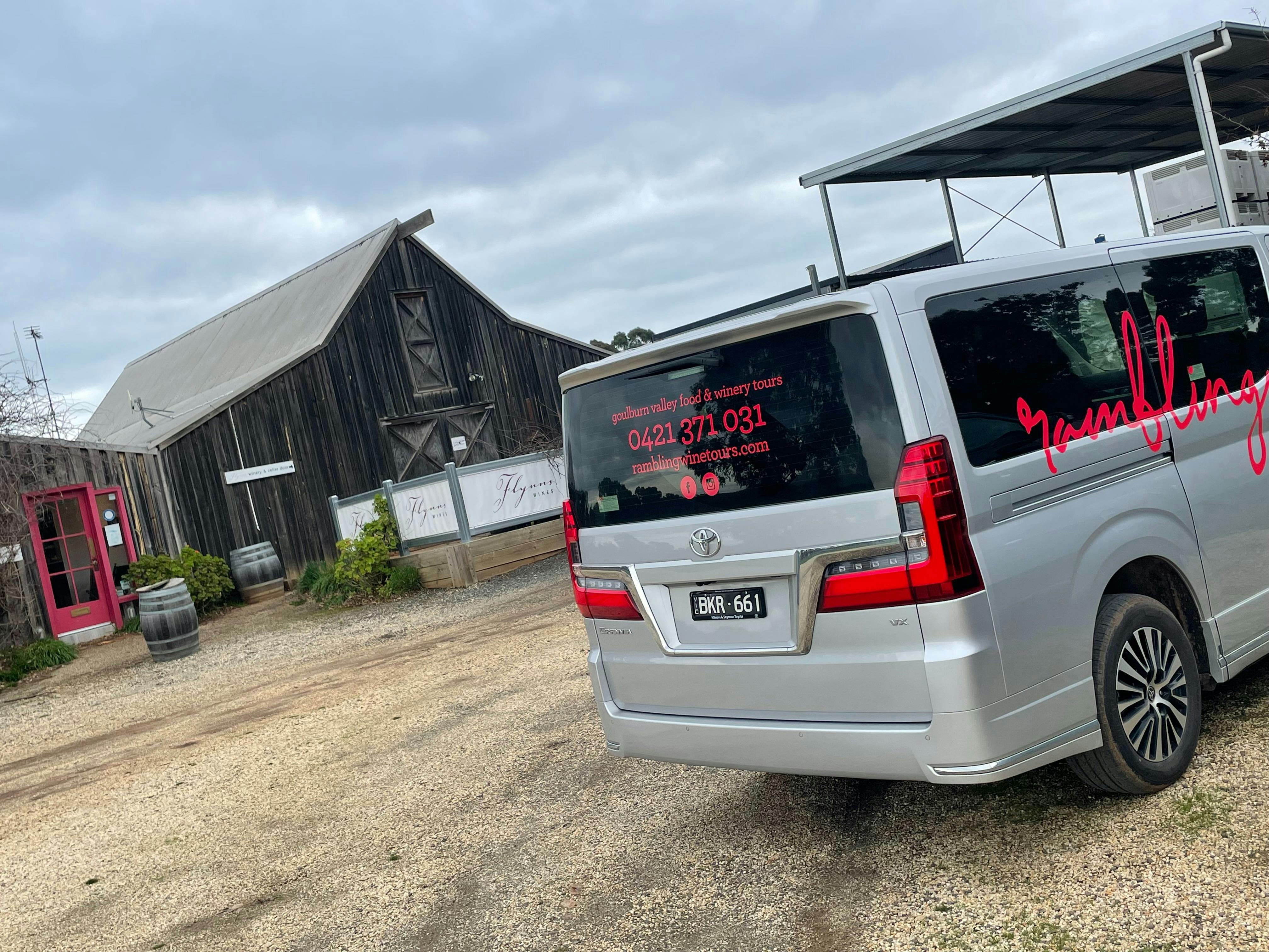 Arriving at Flynns Wines Heathcote