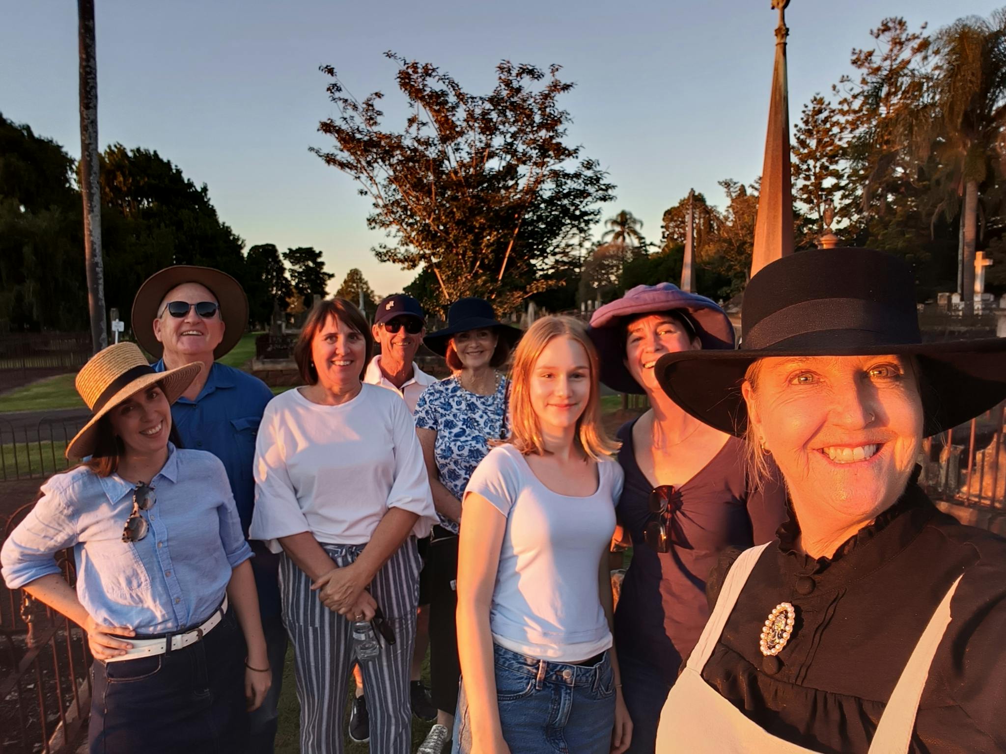 A smiling group pf people in the Drayton and Toowoomba Cemetery A smiling group pf people in the Drayton and Toowoomba Cemetery