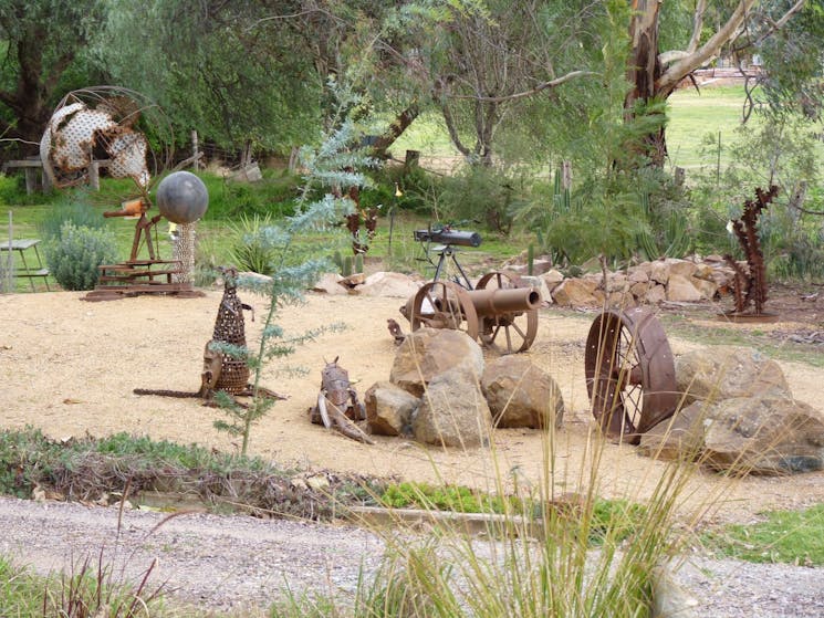 Display at Wallangreen Sculpture Garden