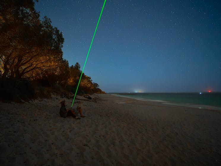 laser stargazing beach