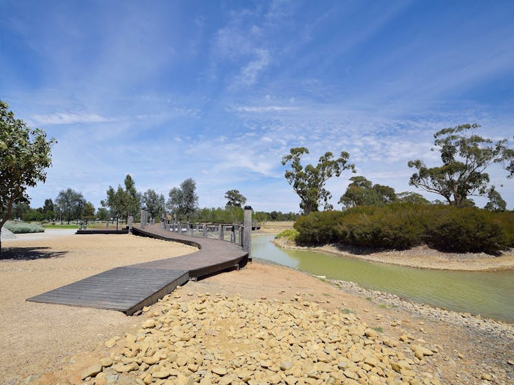 boardwalk along water