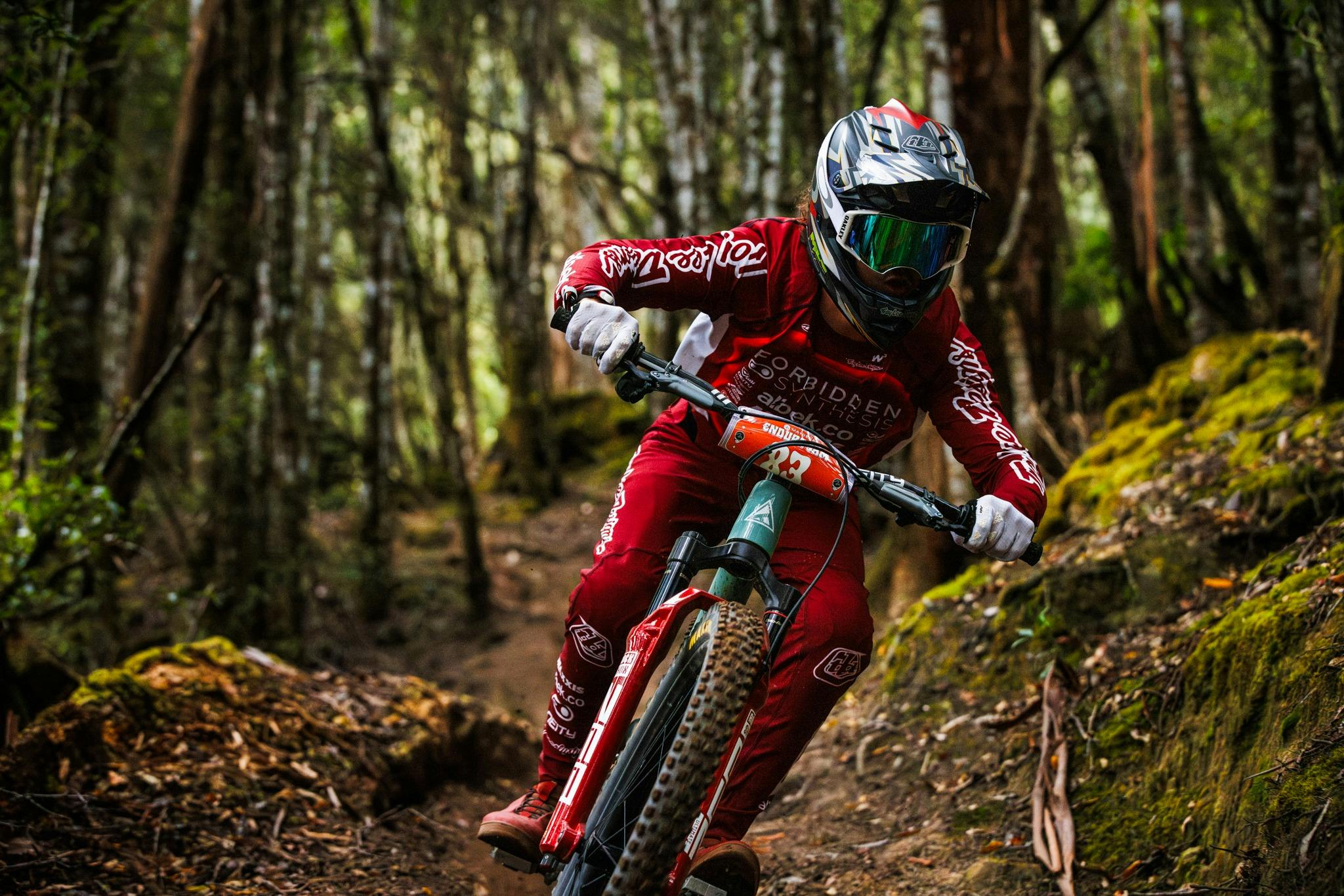 Advanced MTB racing at Maydena Bike Park during Enduro Jam