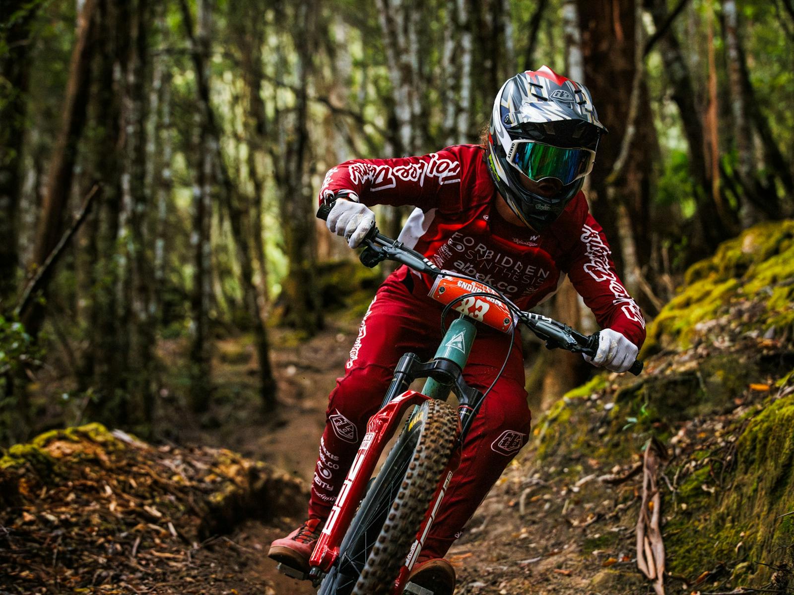 Advanced MTB racing at Maydena Bike Park during Enduro Jam
