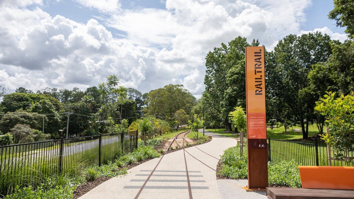 A section of the Caboolture to Wamuran Rail Trail