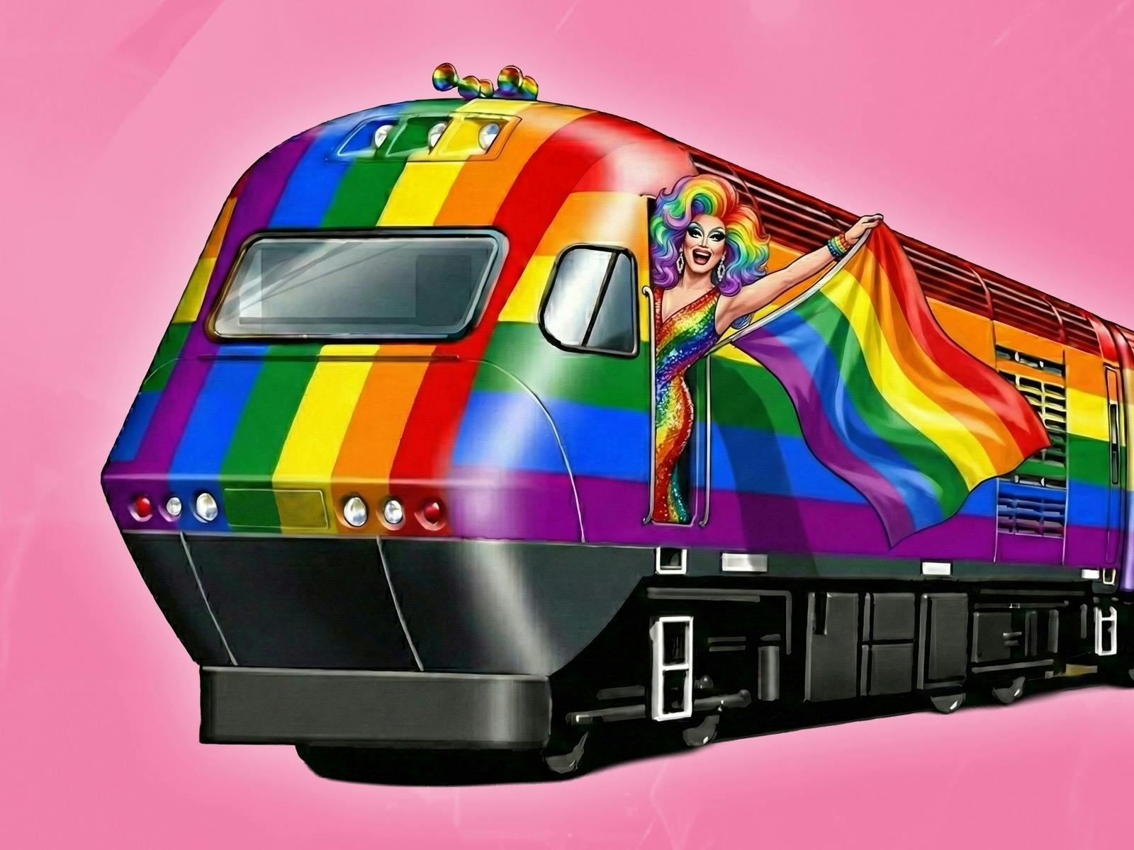 Rainbow Express: The Colourful Ride to Rainbow Festival in Orange