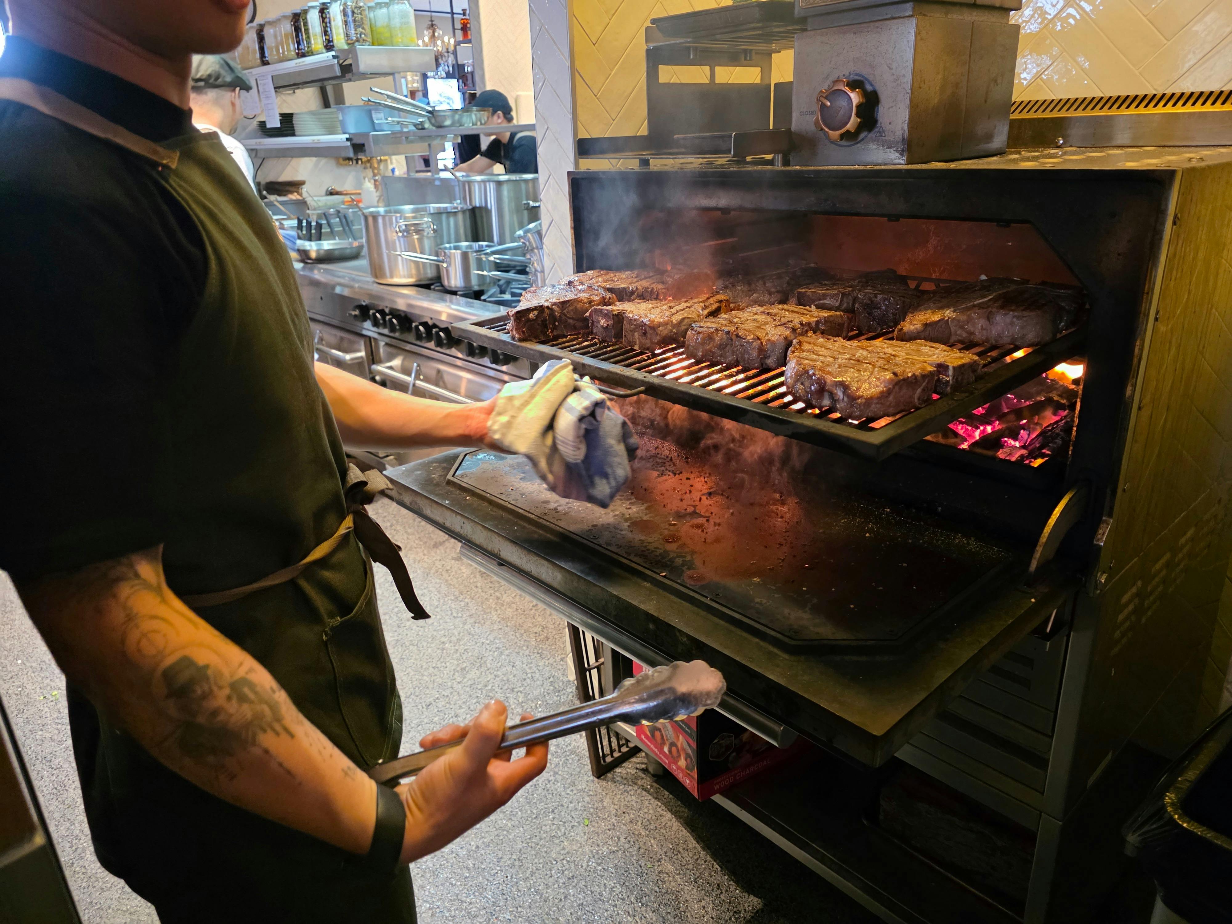 Charred over flame, finished with care.