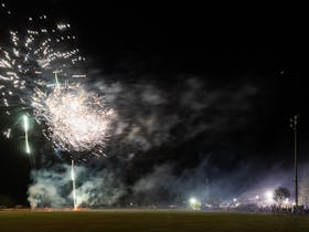 Strikers' Town Party fireworks