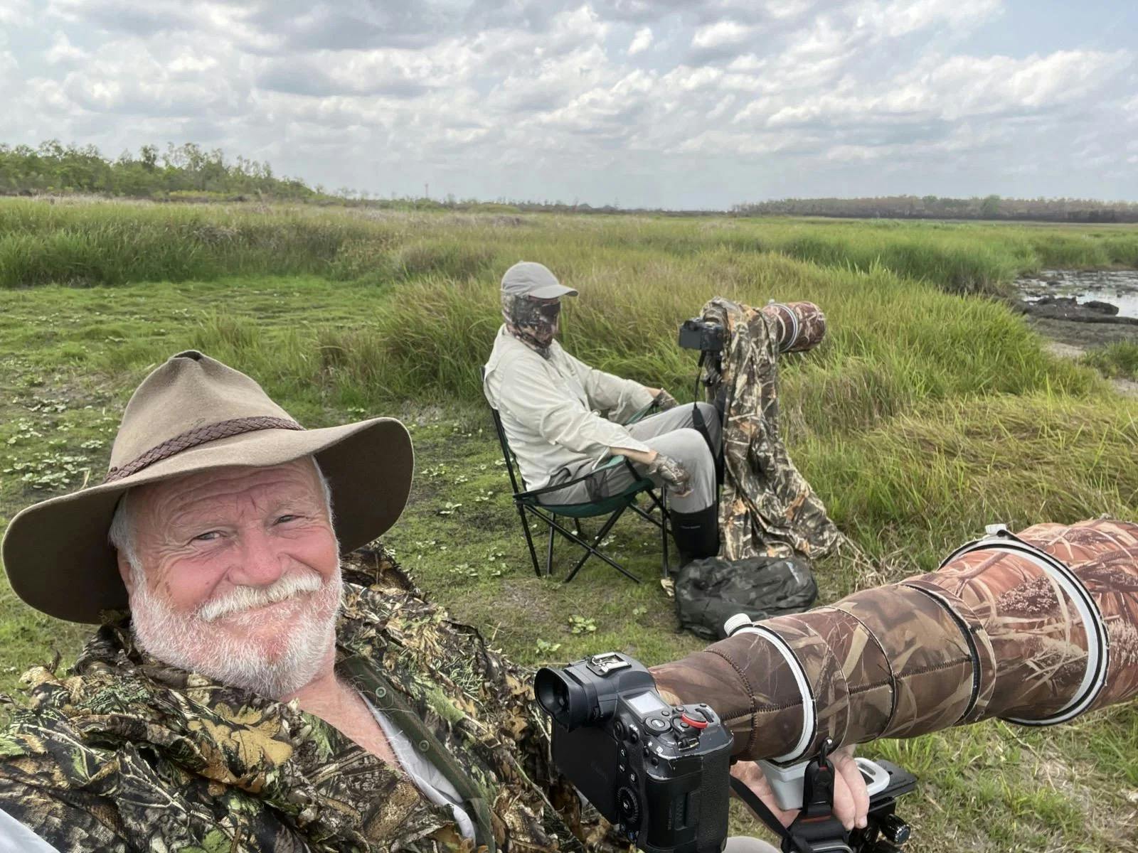 Kyffin Lewis, a happy photographer on our tour to Fogg Dam, Northern Territory