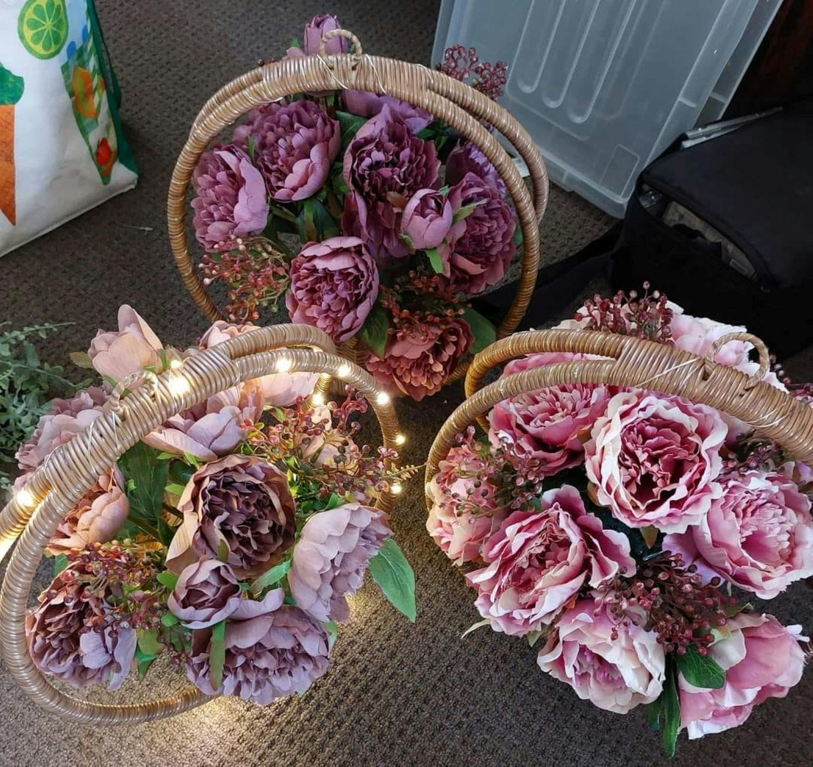 Flowers in Baskets
