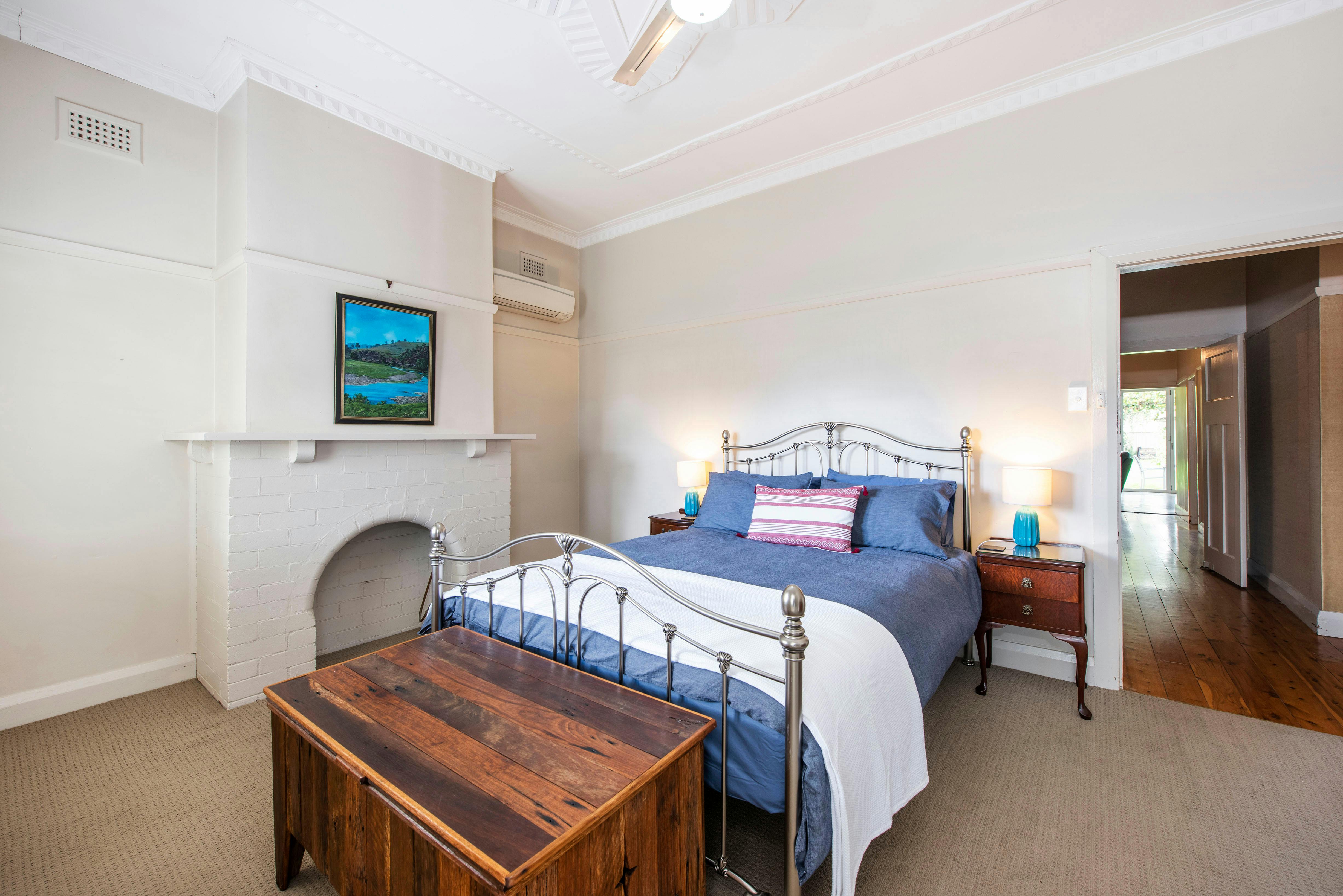 Master bedroom with queen bed