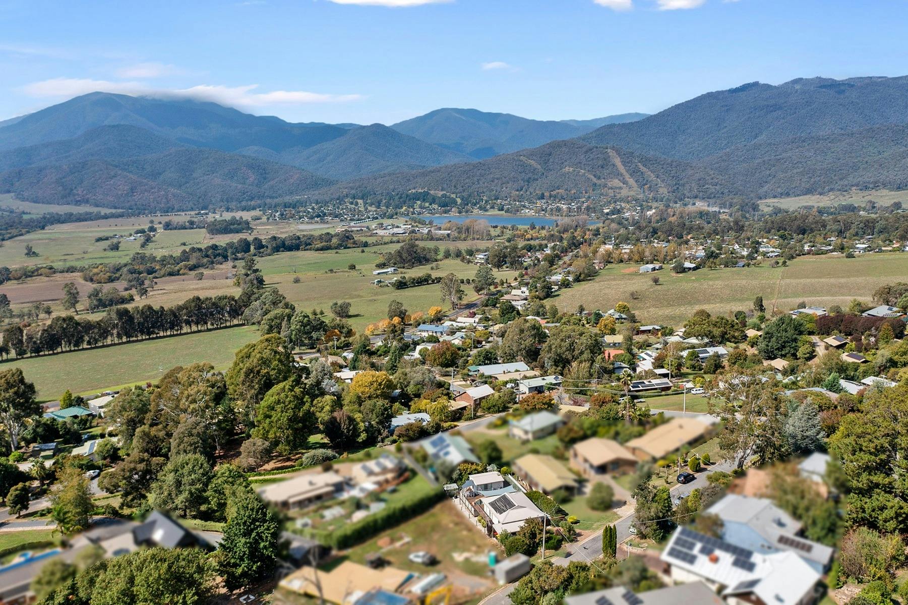 Arial view of the house
