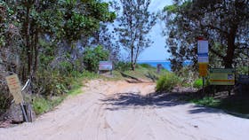 The most impressively signposted 4WD track in the Clarence Valley. Shark Bay, Iluka.