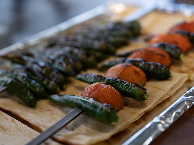 Shish Kebabs Prepared for Cooking