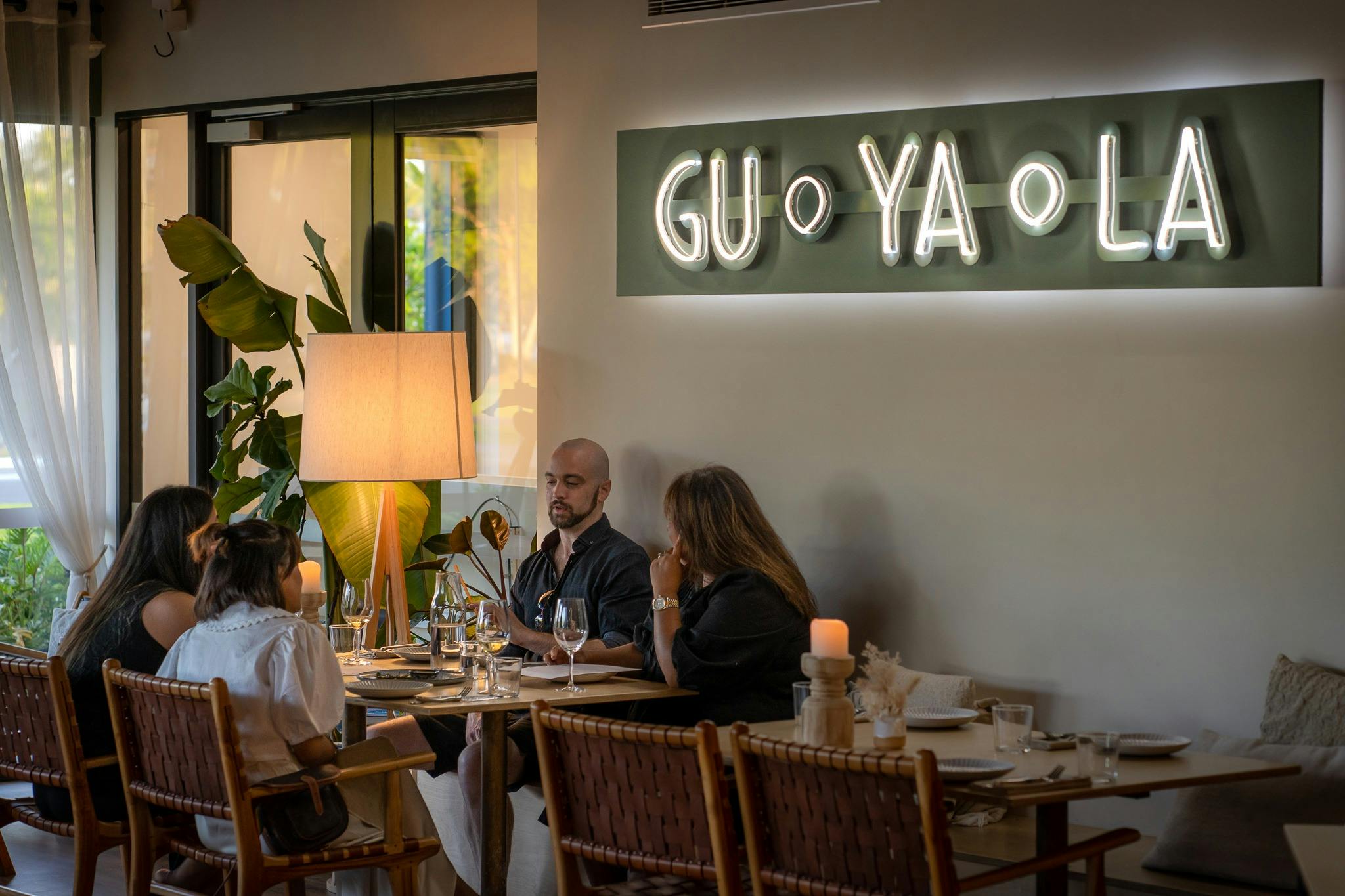 Guests enjoy dinner at Guyala Cafe