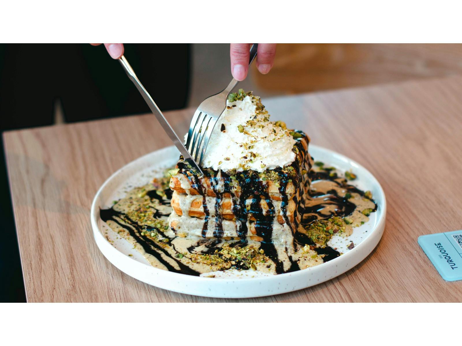 Pistachio Waffles