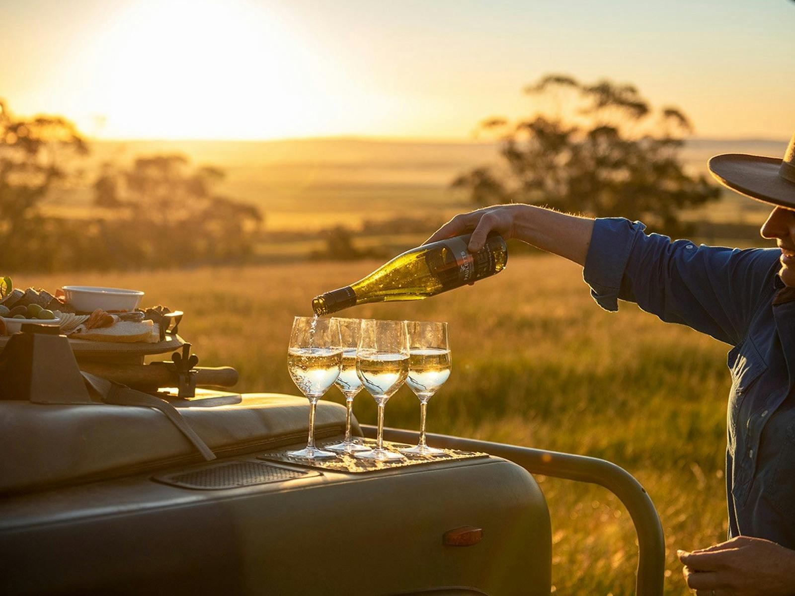 Wine at Sunset