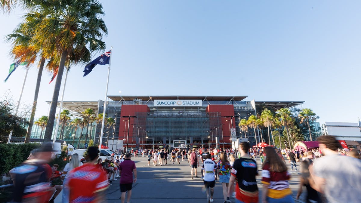 Arriving at Suncorp Stadium from the southern plaza