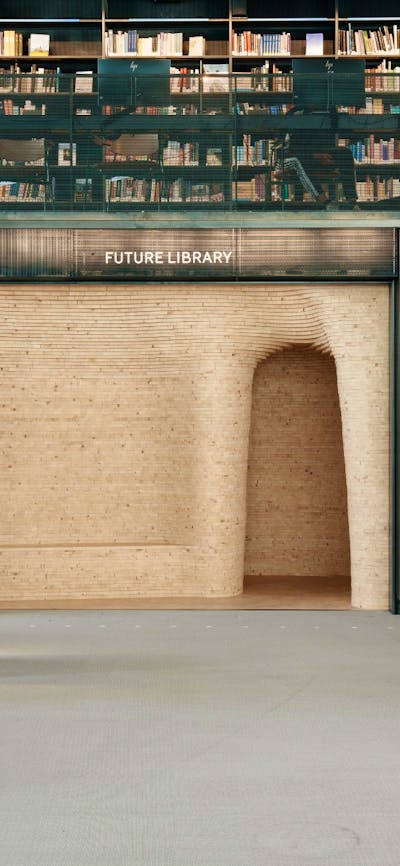 Shelves of books in a library