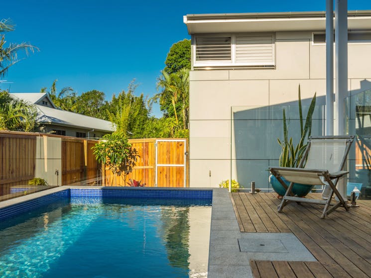 Aditi -  looking out to pool from house