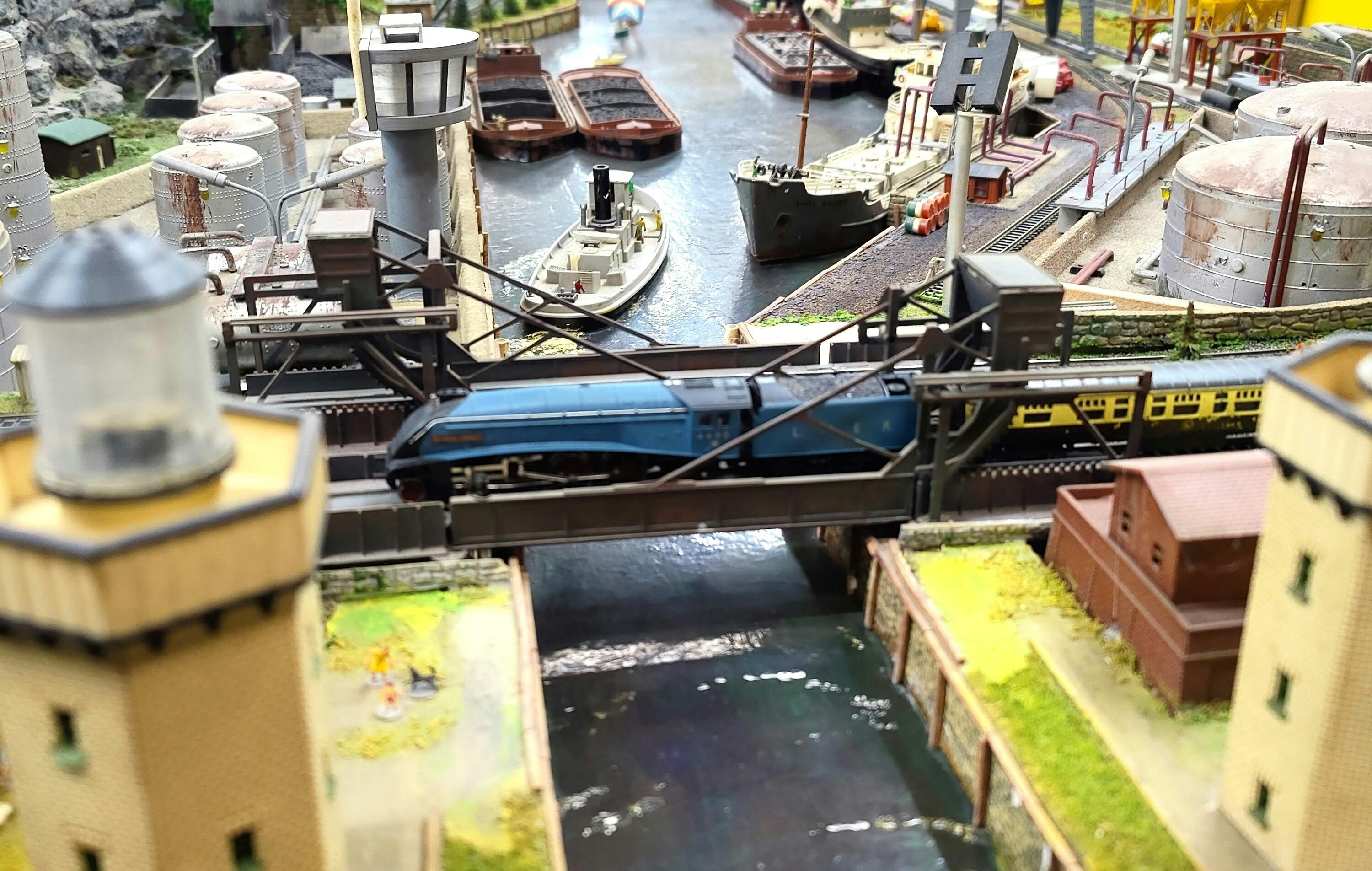 Express crossing the bridge