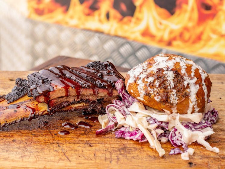 Slow smoked food truck