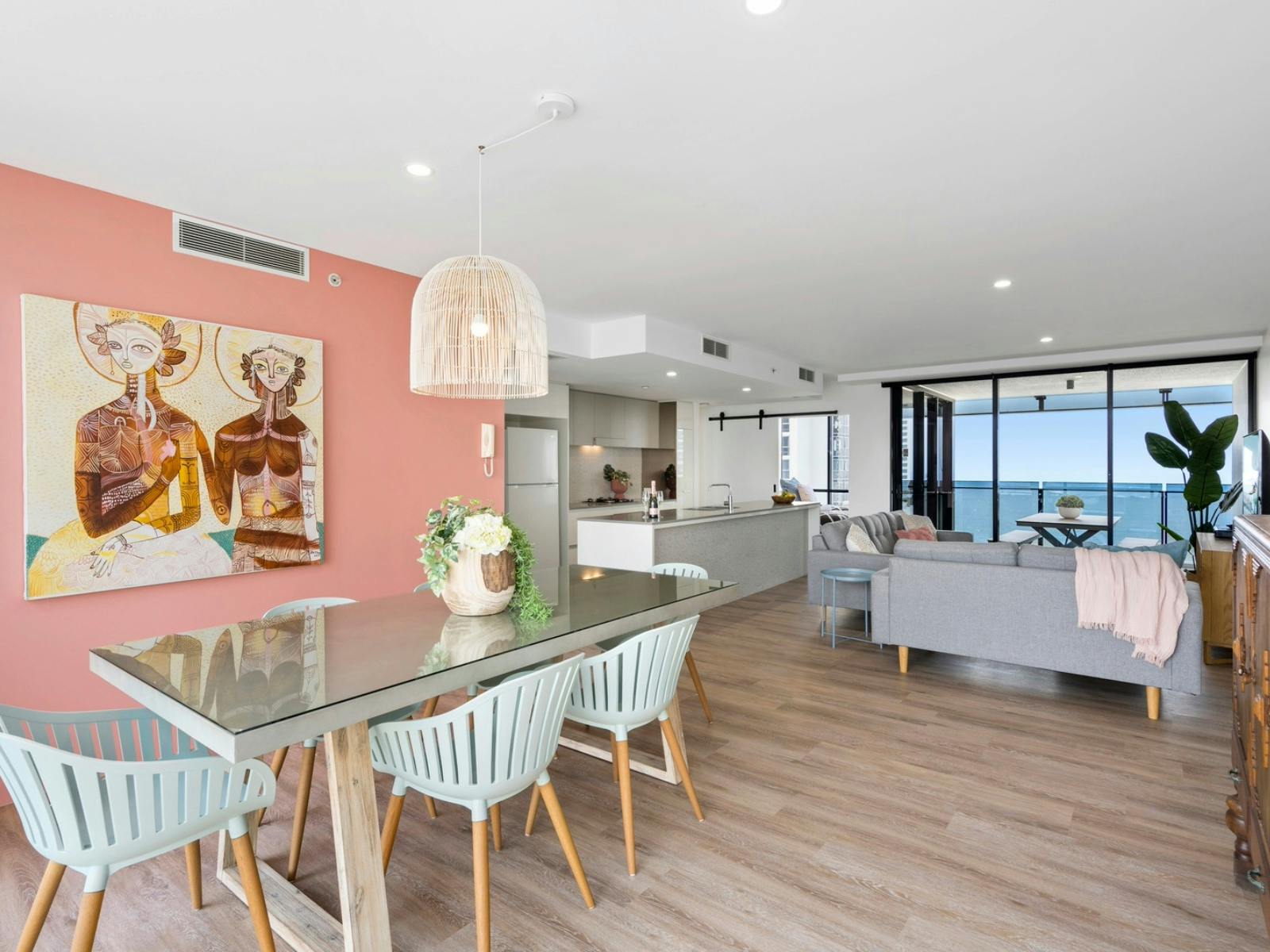 Circle on Cavill Surfers Paradise Overview of the unit: Dining, kitchen, lounge, Ocean View balcony Circle on Cavill Surfers Paradise Overview of the unit: Dining, kitchen, lounge, Ocean View balcony