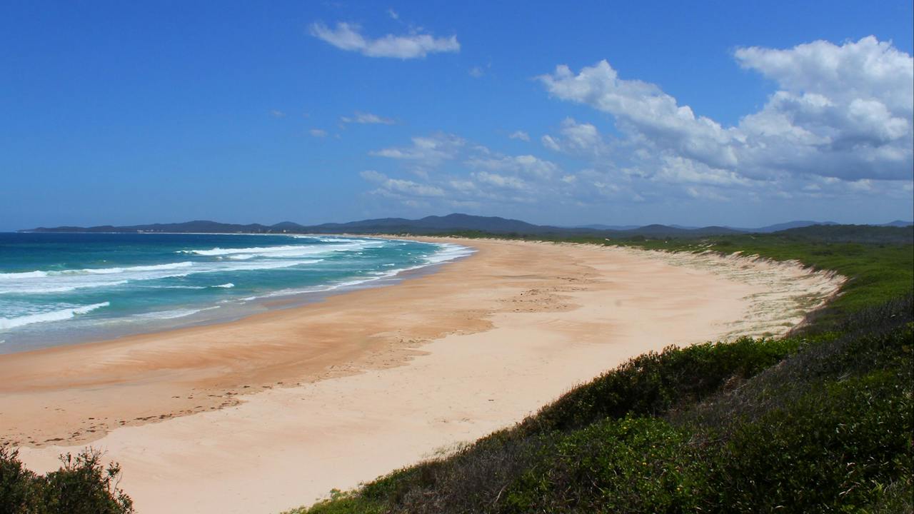 It’s a big beach that stretches around from Wilsons to Wooli.