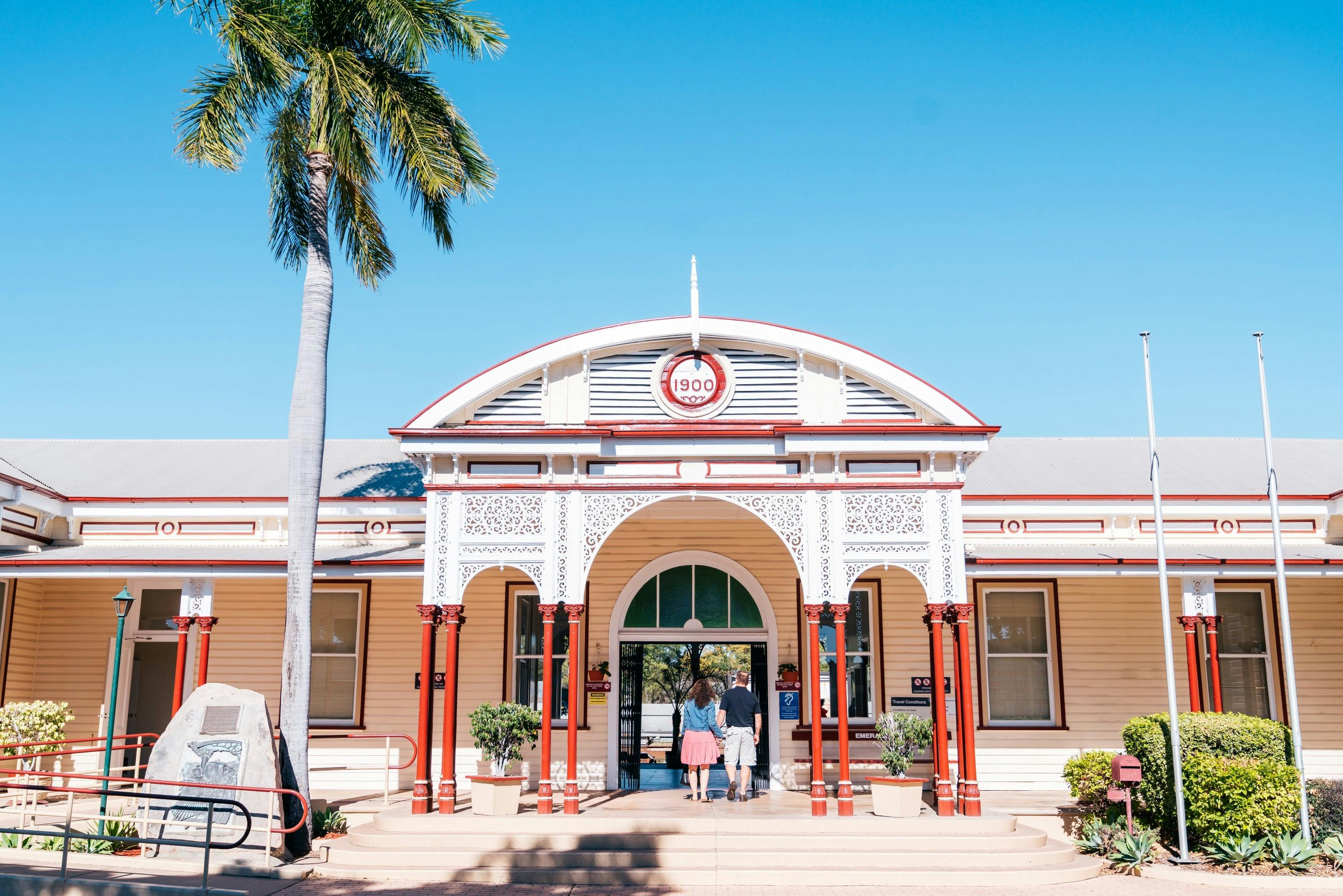 The National Trust-listed Emerald Railway Station was built in 1900 and restored in 1986.