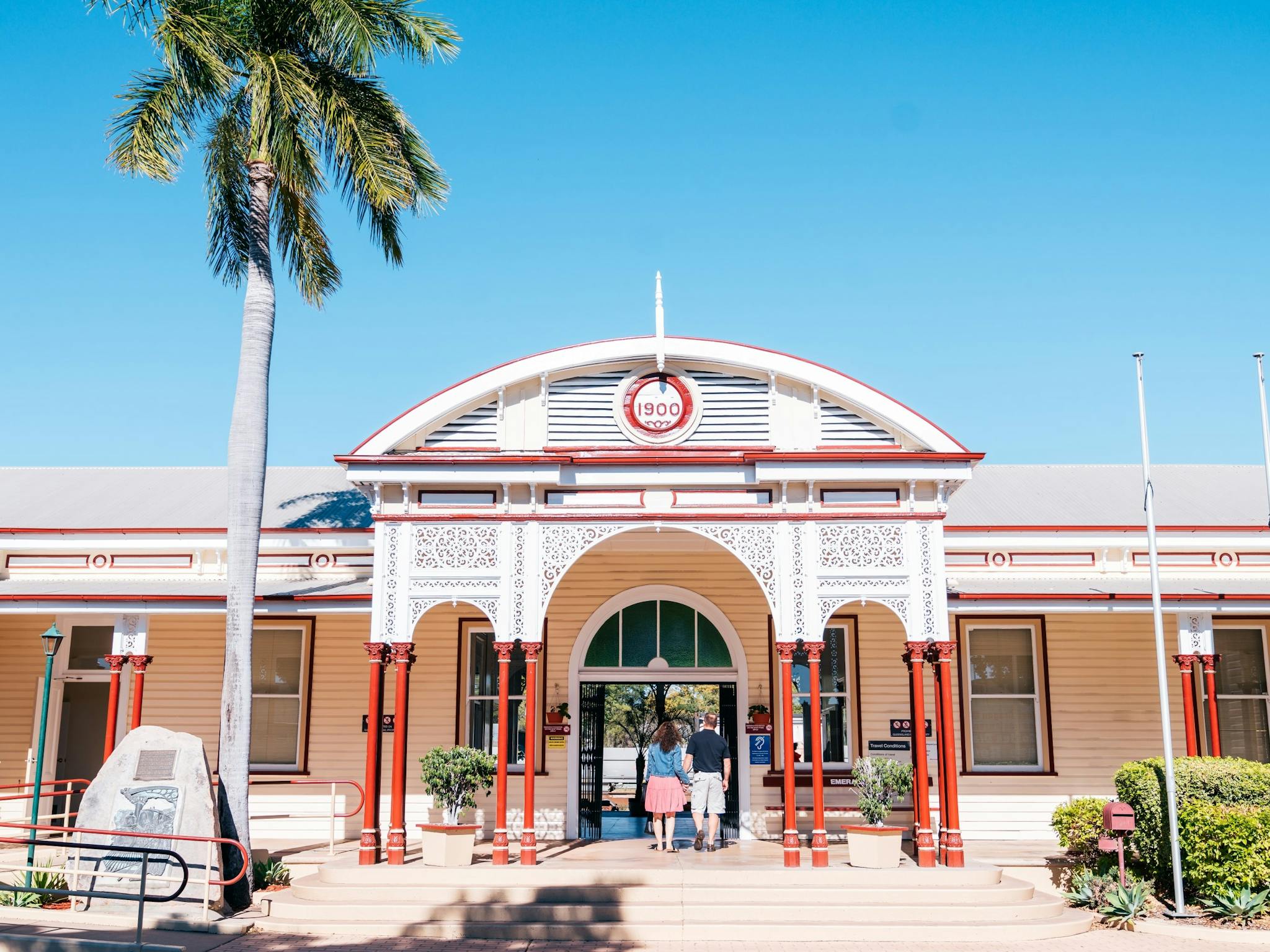 The National Trust-listed Emerald Railway Station was built in 1900 and restored in 1986.