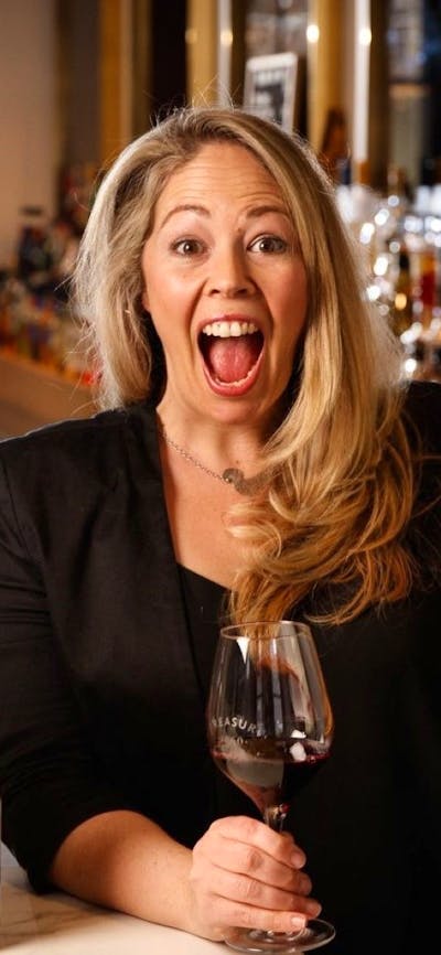 Woman drinking wine