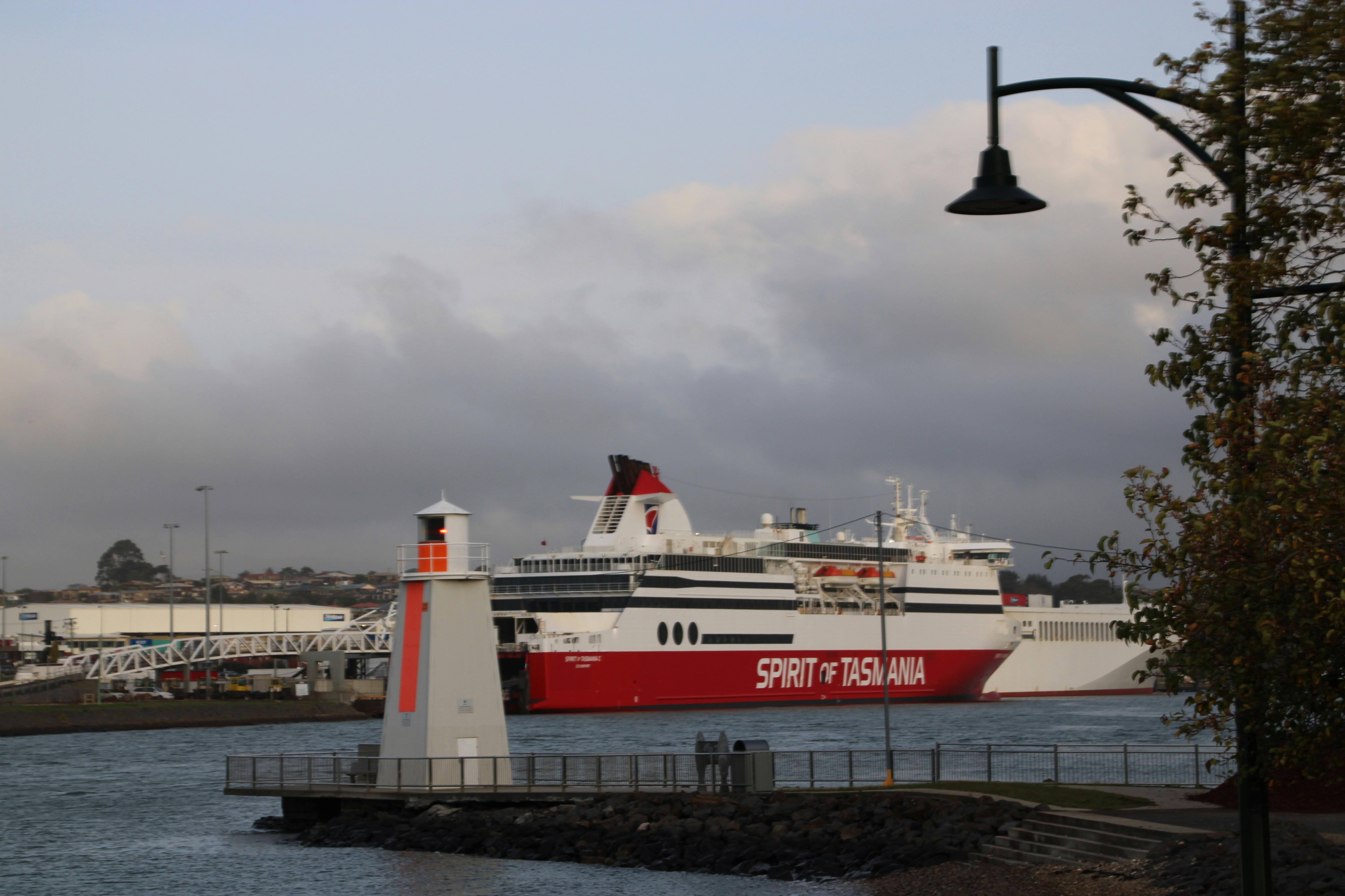 Spirit of Tasmania in the Mersey River