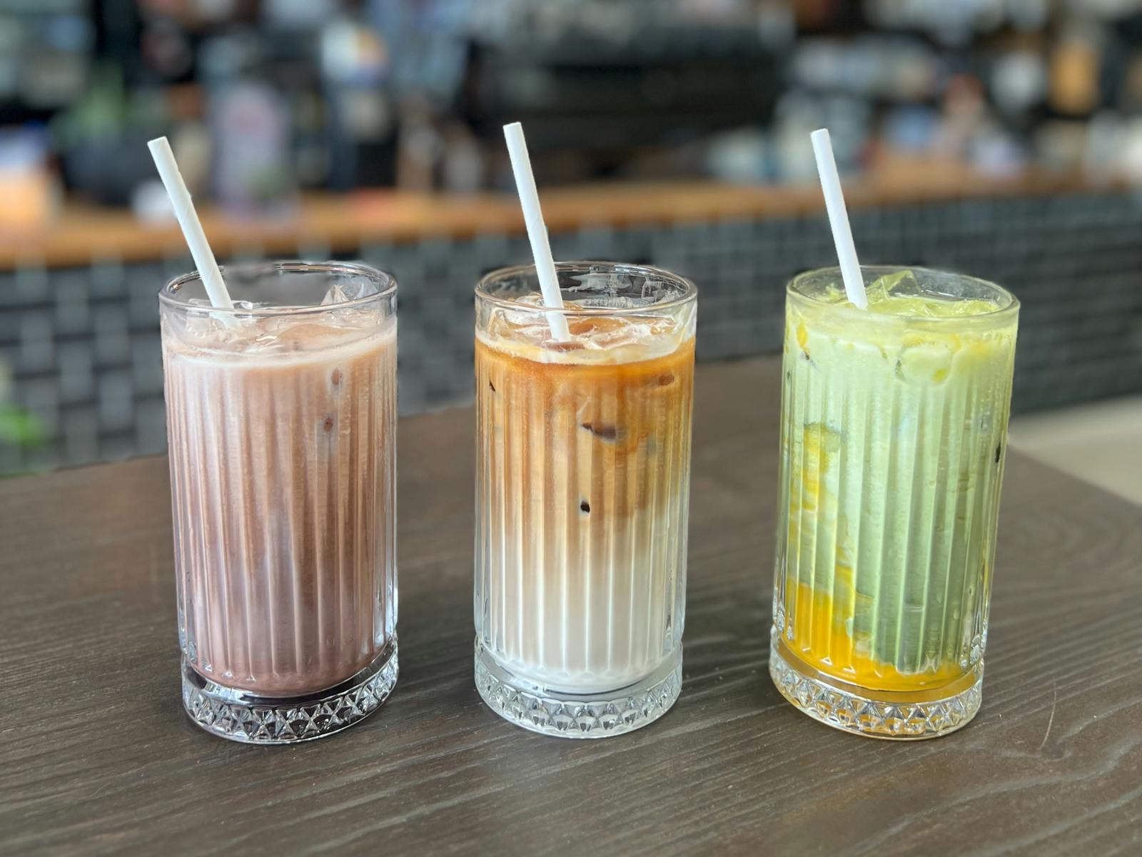 Iced Chocolate, Latte, Matcha