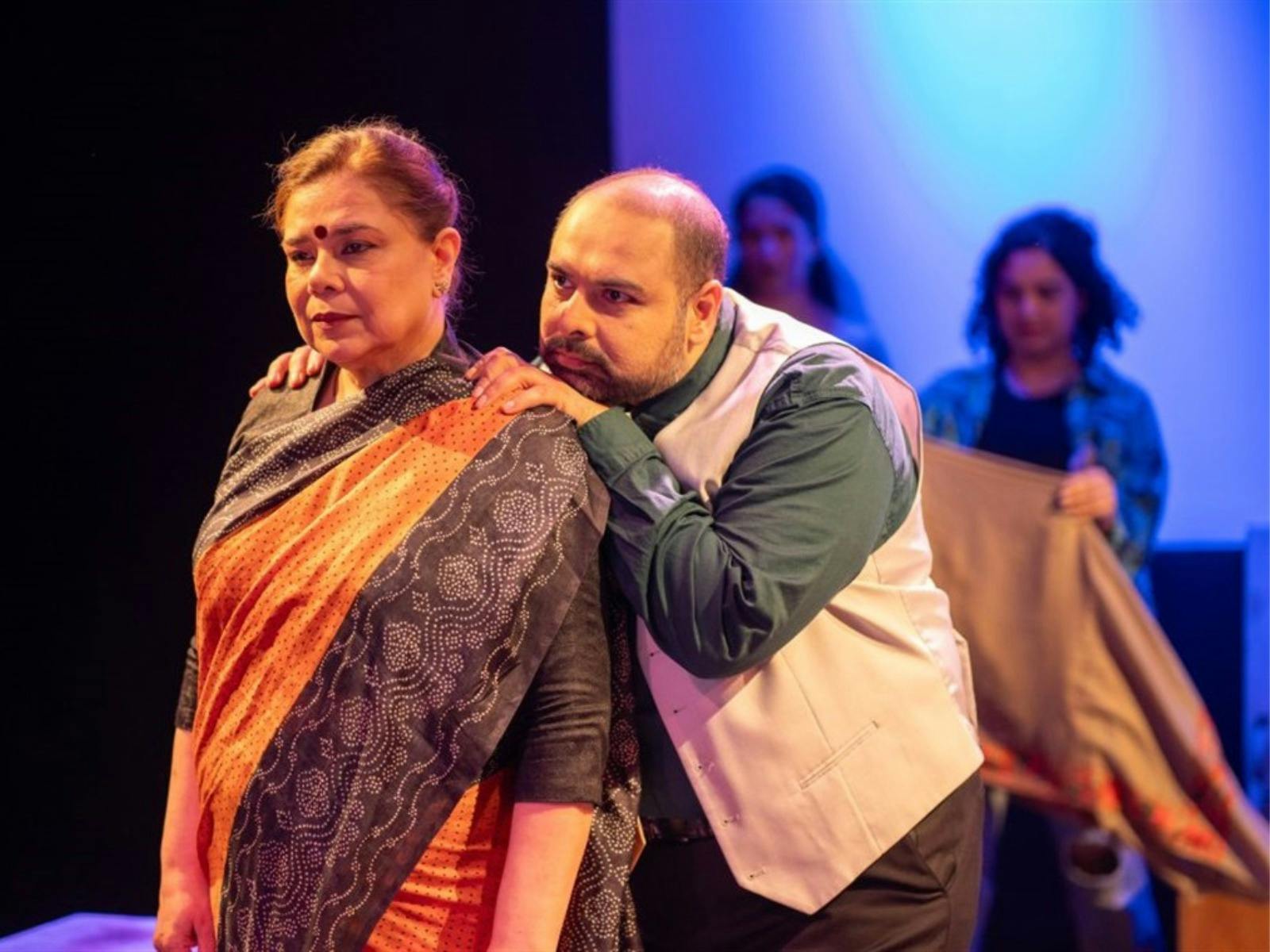 Photograph of actors performing 'Ten Years To Home'.