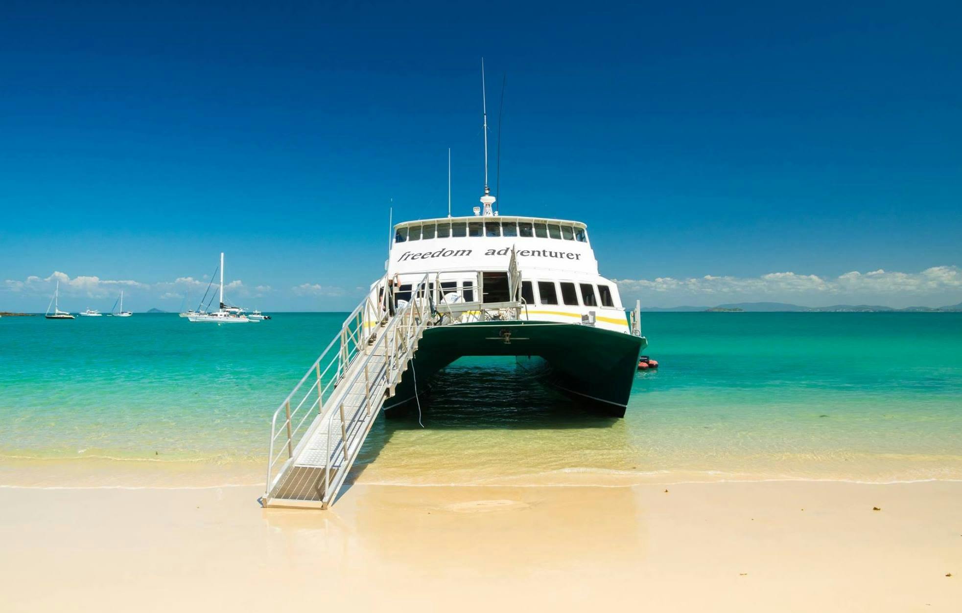 Freedom Fast Cats spacious vessels departs from Rosslyn Bay to Great Keppel Island