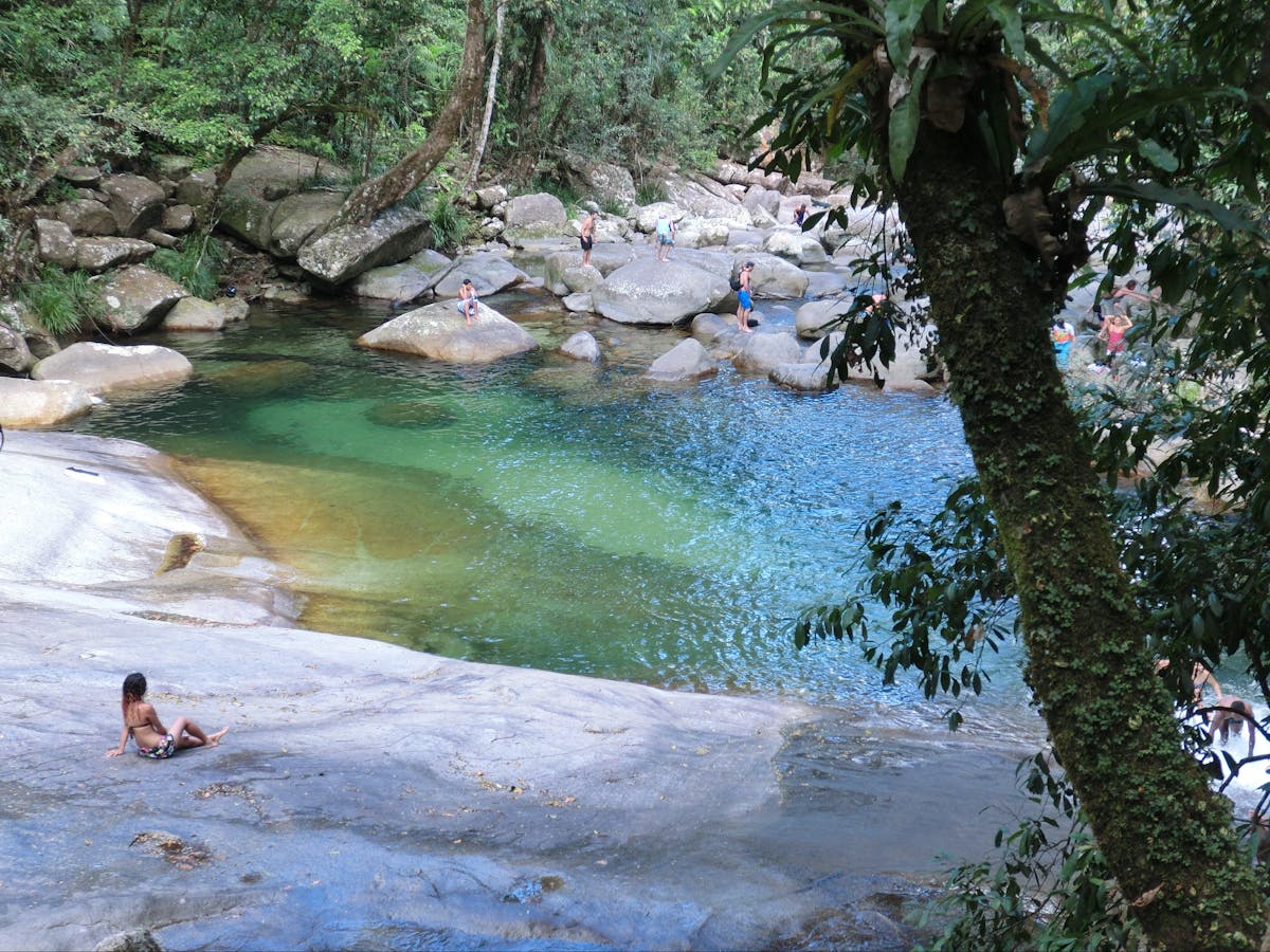 Turquoise swimming spot at Josephine Falls.