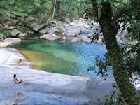 Turquoise swimming spot at Josephine Falls.