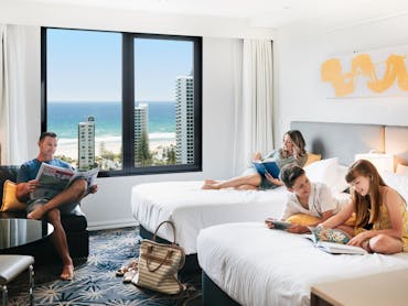 Enjoy 10% off rooms at voco Gold Coast Hotel and kids eat free! Perfect for a family getaway by the