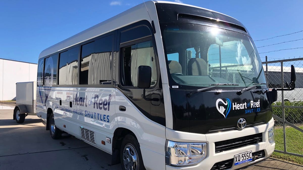 Heart of Reef Shuttles in their depot