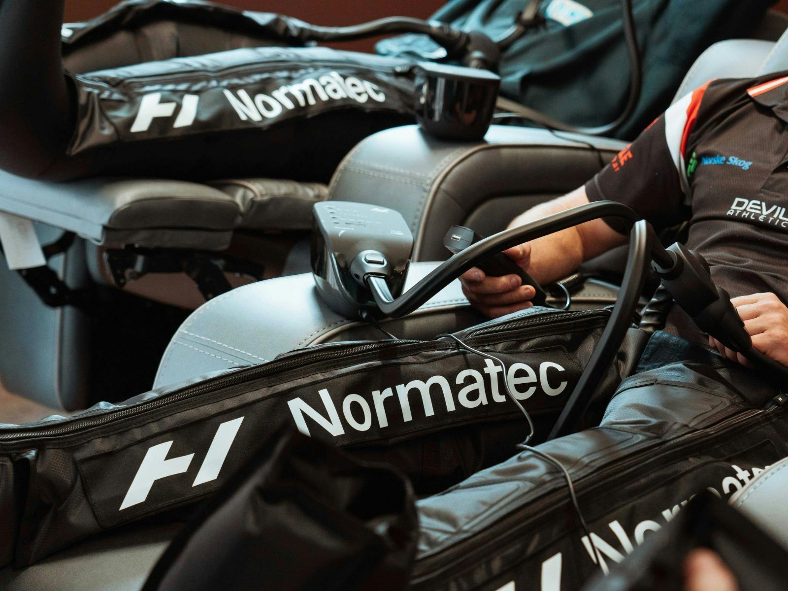 Normatec Compression Boots for athletes