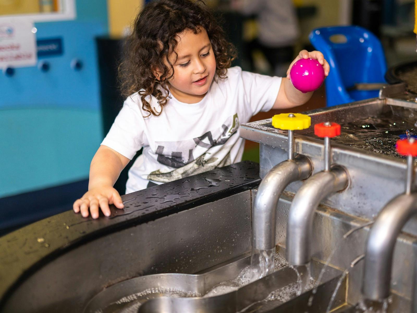 Young child playing at Questacon