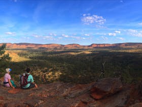 Hikers resting in the Red Centre
