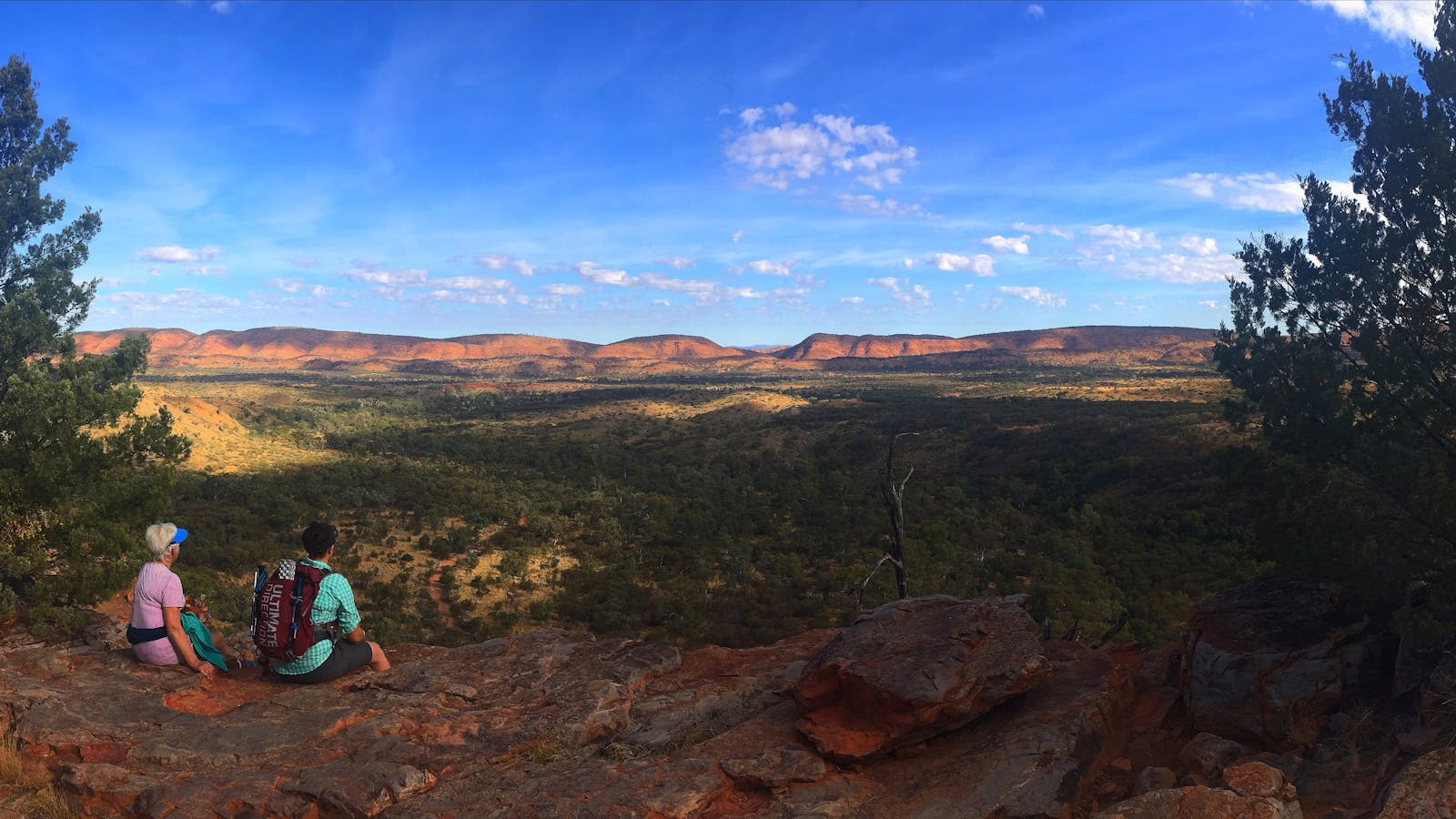 Hikers resting in the Red Centre