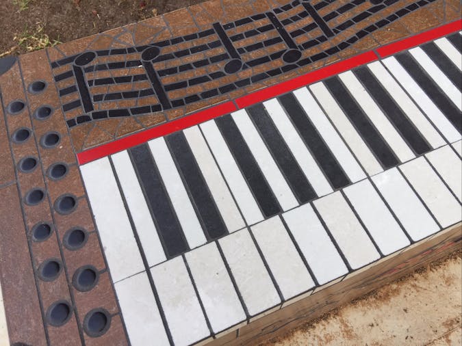 Piano Park Bench Moonta