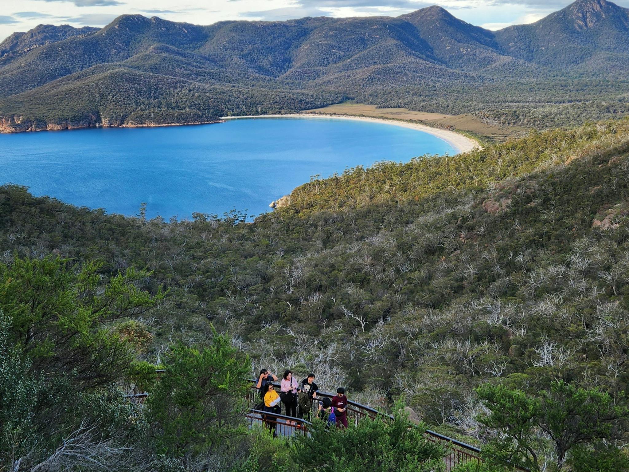 Looking down at Wineglass Bay Lookout