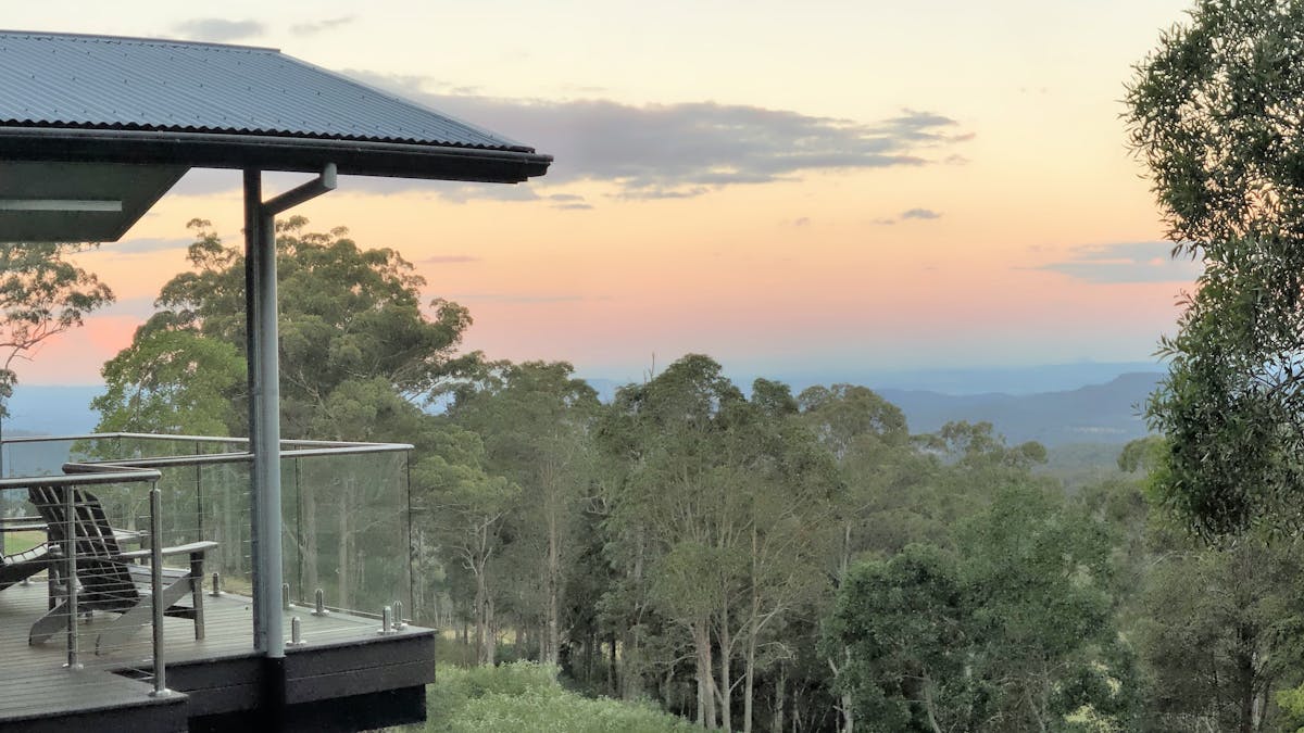 This is the view from Tranquillity one of the latest luxury eco-Studios for 2 people