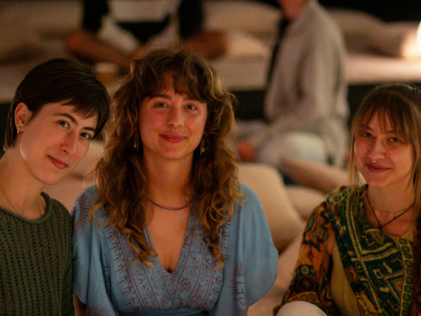 3 women smiling